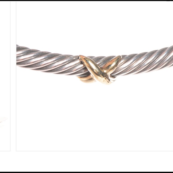 DAVID YURMAN STERLING SILVER AND 14K CABLE CHOCKER - Picture 6 of 6